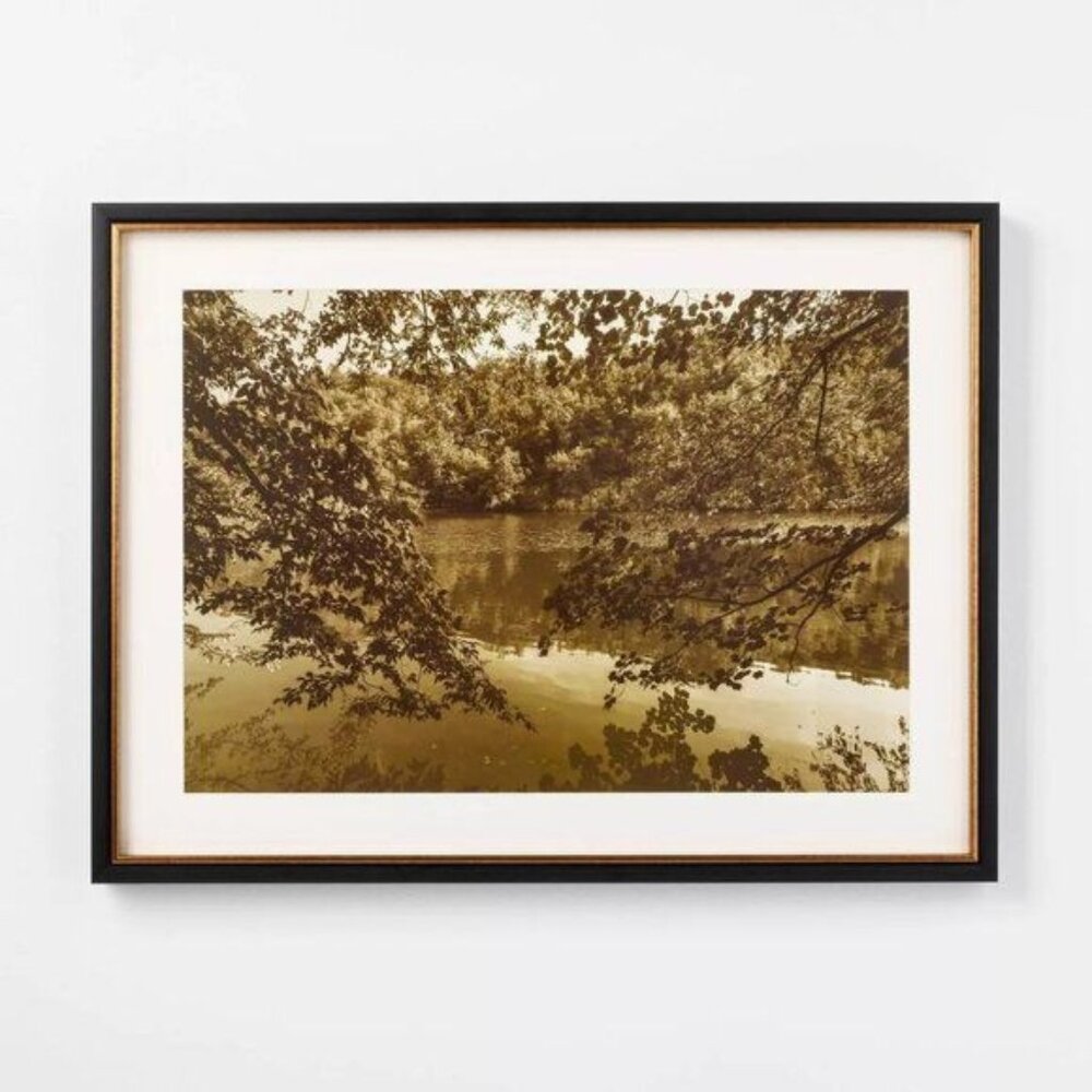 24x18 Abstract Lake Framed Wall‎ Art - Threshold Studio McGee, Target 2024